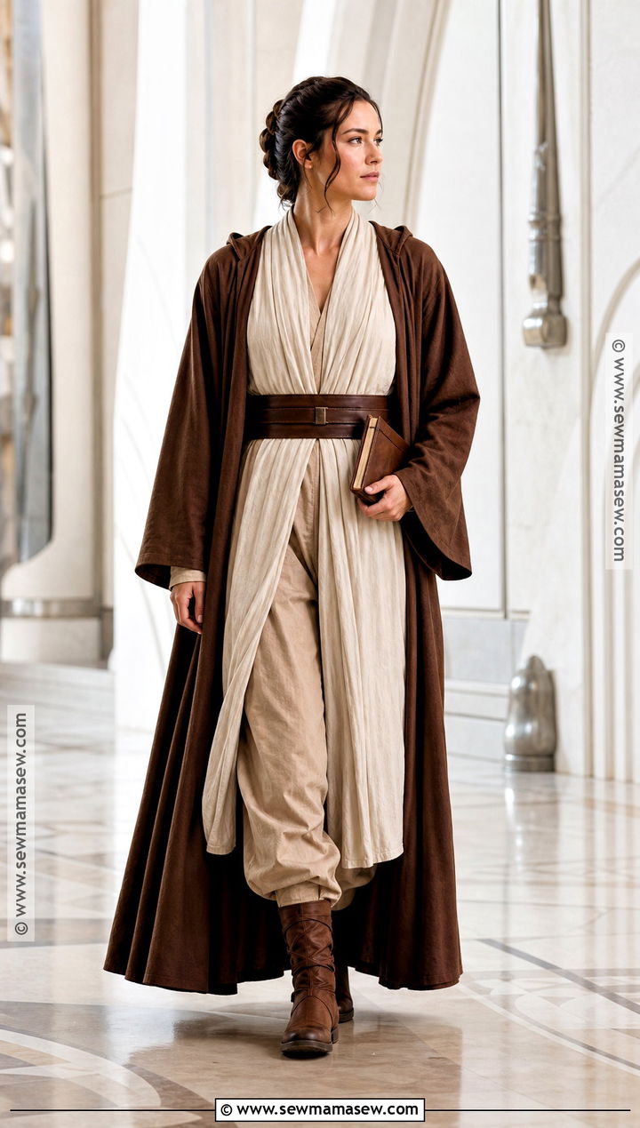 Easy Jedi Costume With Brown Robe - 30 Easy Star Wars Costumes