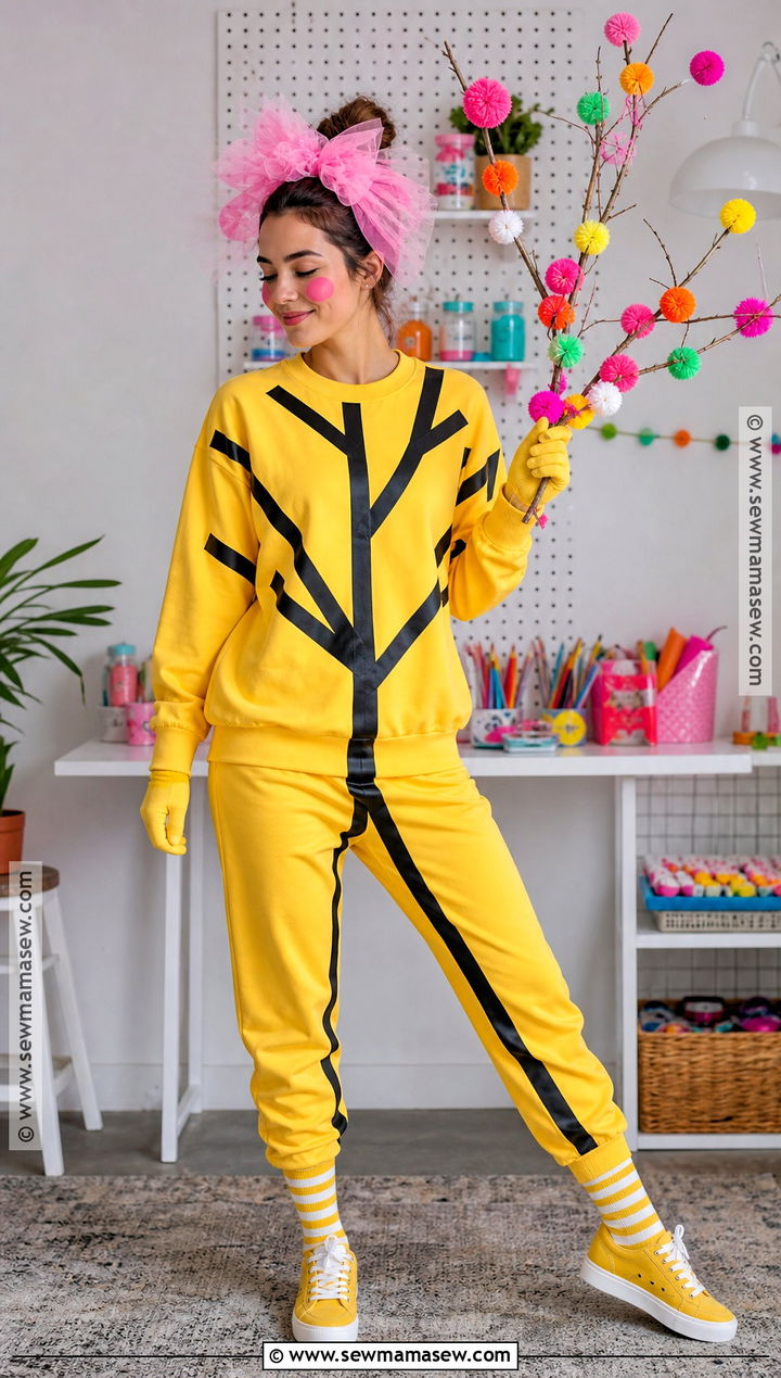 Easy Lorax Tree Costume With Yellow Sweatshirt - 30 Lorax Tree Costume Ideas