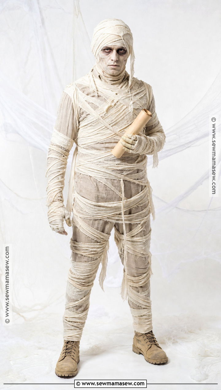 Easy Mummy Costume With Neutral Layers - 50 men halloween costumes