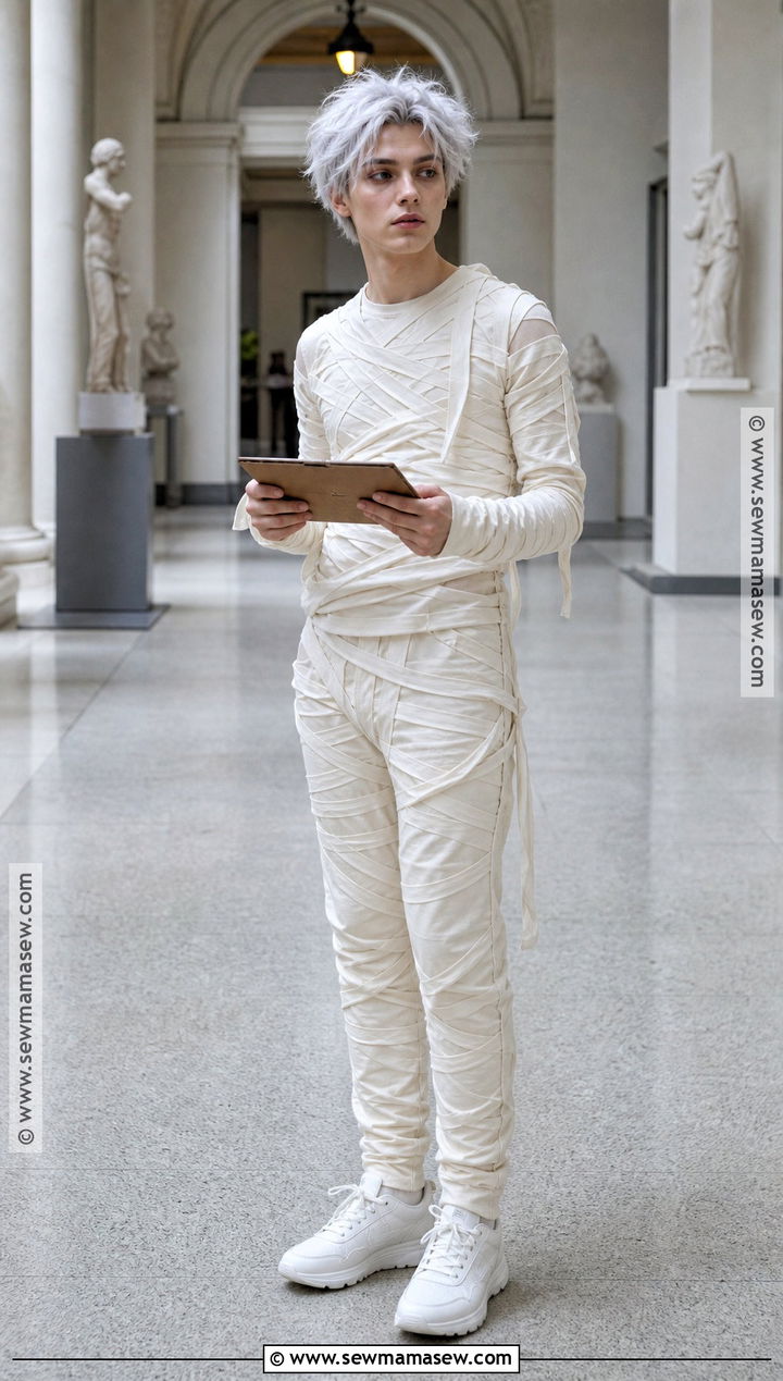 Easy Mummy Costume With White Layers - 40 teen halloween costumes