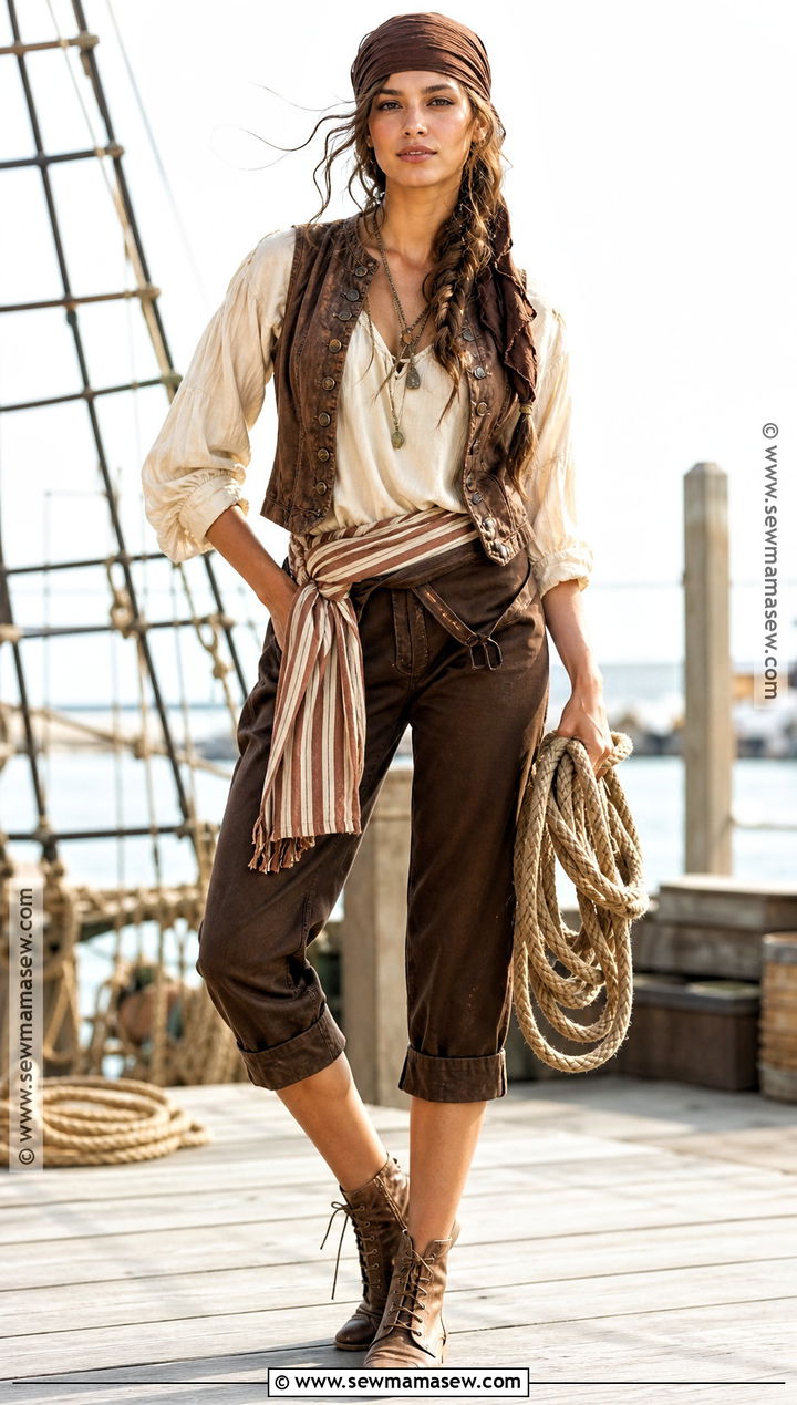 Easy Pirate Deckhand Costume - 50 pirate costume ideas for women