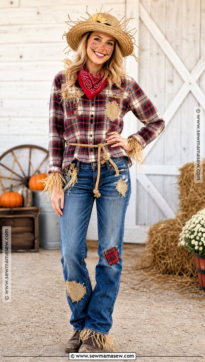 Easy Scarecrow Costume With Jeans - 50 scarecrow costume ideas