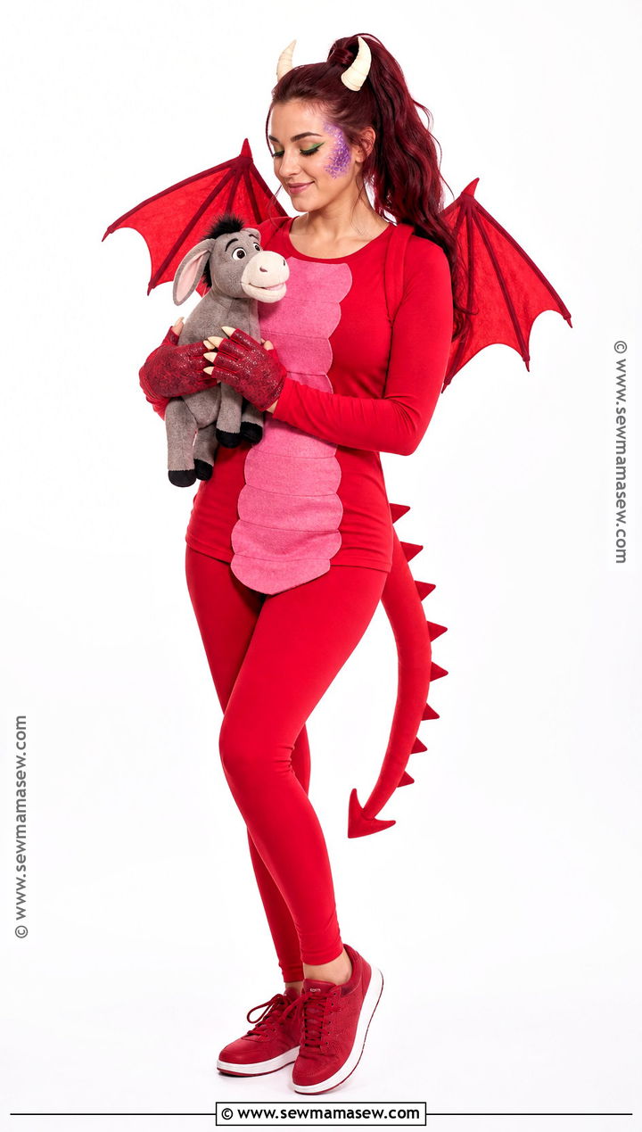 Easy Shrek Dragon Costume With Red Leggings - 35 shrek dragon costume ideas