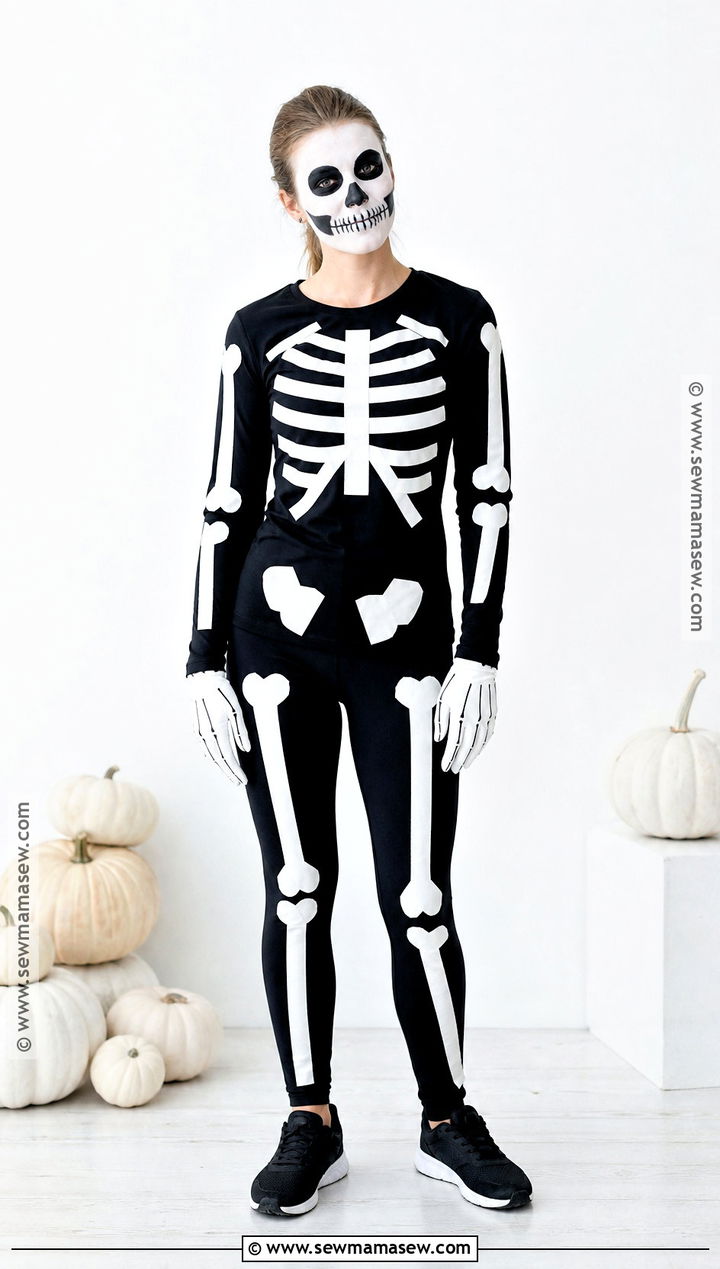 Easy Skeleton Costume - 35 easy halloween costume ideas