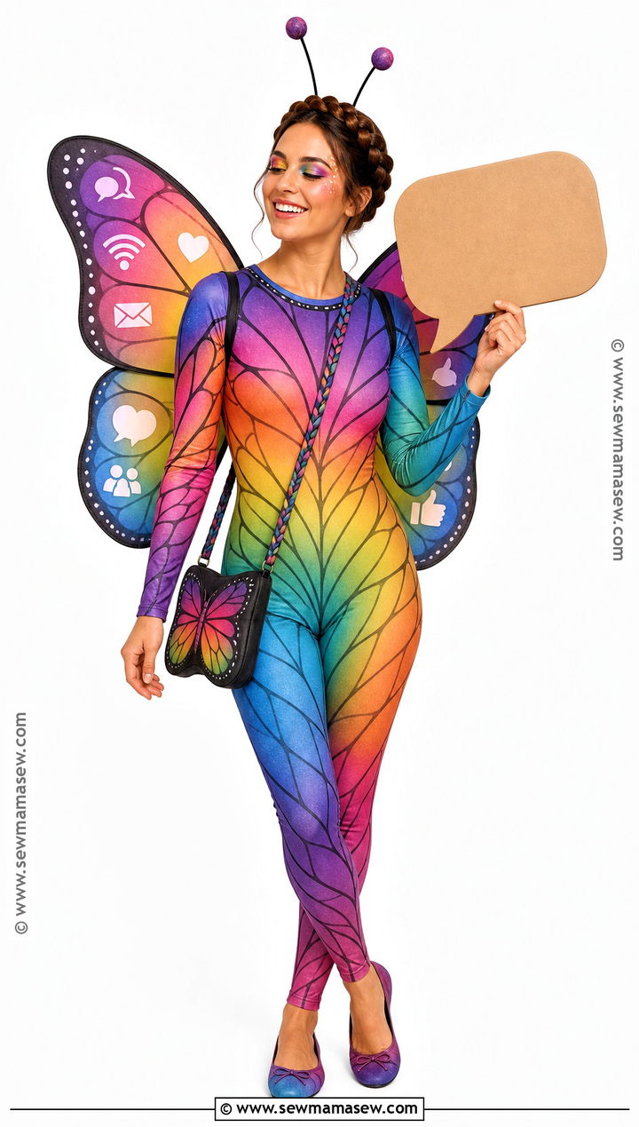 Easy Social Butterfly Costume - 35 halloween costume easy ideas