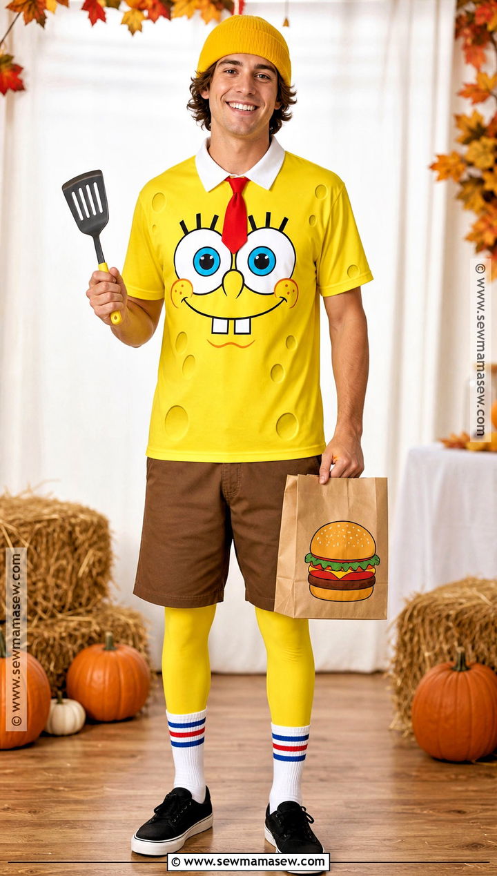 Easy SpongeBob T Shirt Costume - 45 spongebob costume ideas