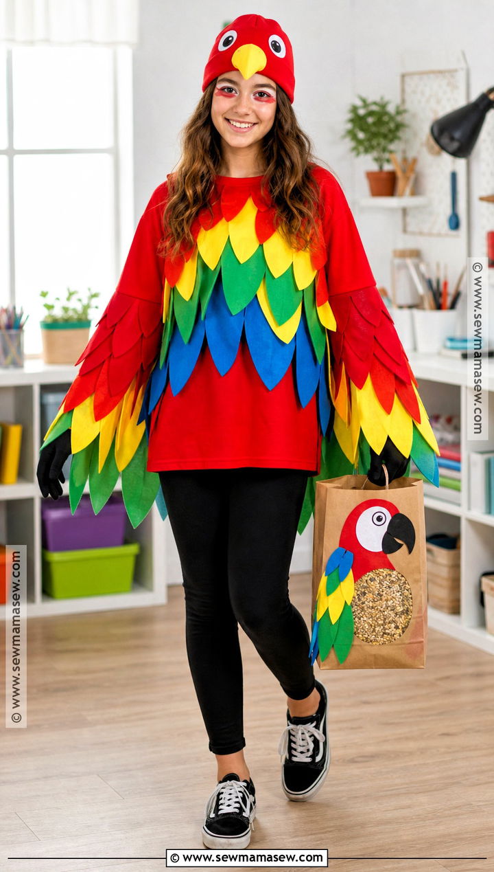 Easy T Shirt Parrot Costume - 35 parrot costume ideas
