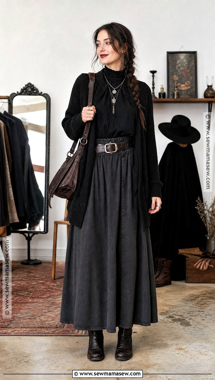 Easy Thrifted Witch Outfit - 35 witch outfit aesthetic ideas