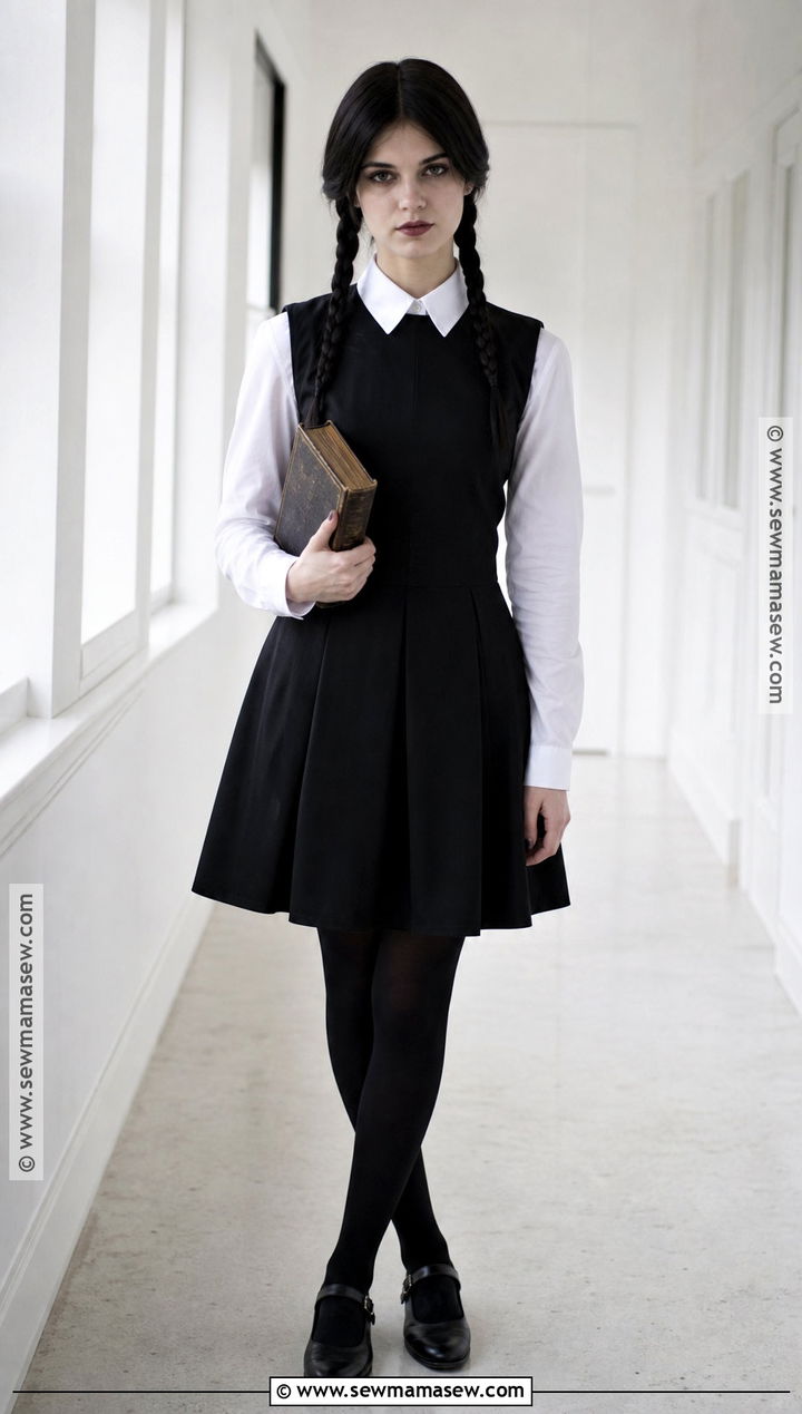 Easy Wednesday Addams Costume - 30 really easy halloween costumes
