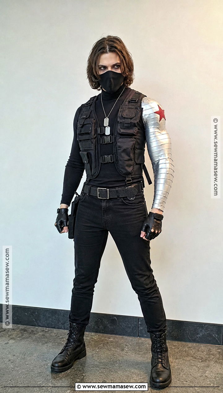Easy Winter Soldier Costume With Black Clothes - 30 winter soldier costume ideas