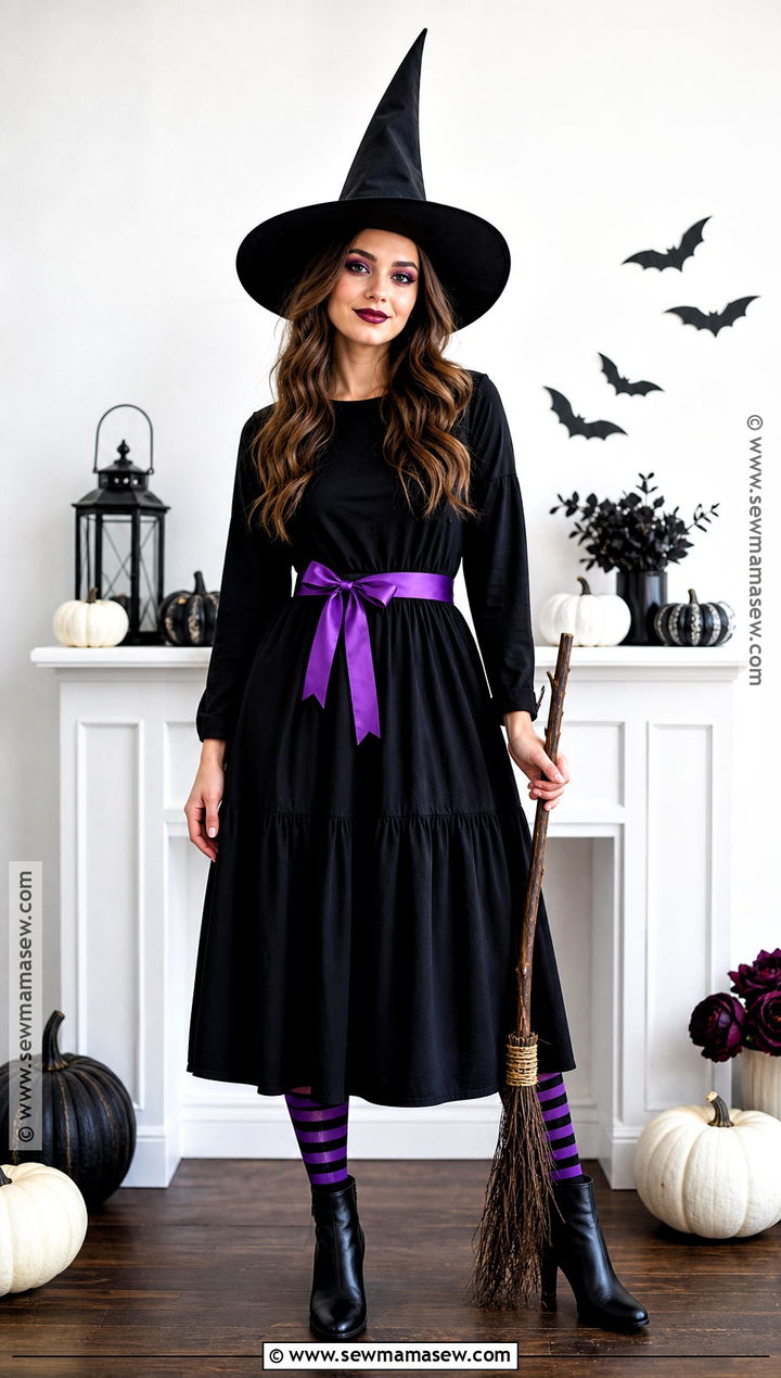 Easy Witch Costume With Black Dress - 35 Halloween Costumes Easy Last Minute