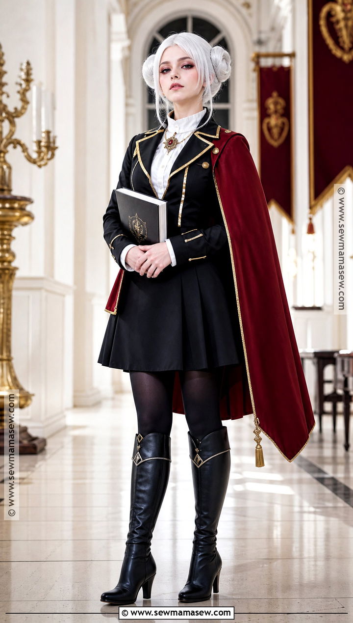 Edelgard Cosplay With Red Cape - 30 white hair cosplay ideas