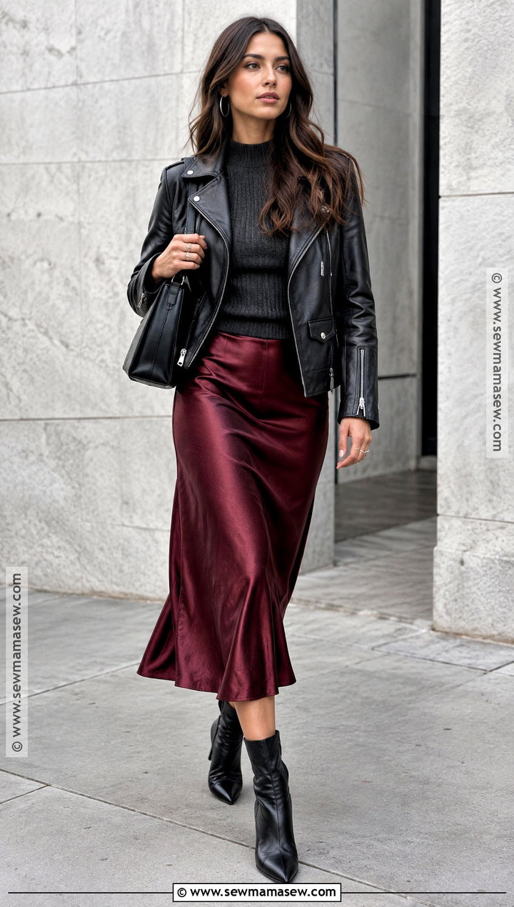 Edgy Leather Autumn Outfit - 20 autumn fashion aesthetic ideas