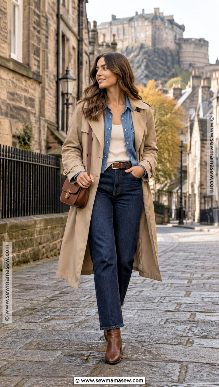 Edinburgh Autumn Double Denim Outfit - 25 edinburgh outfit autumn ideas