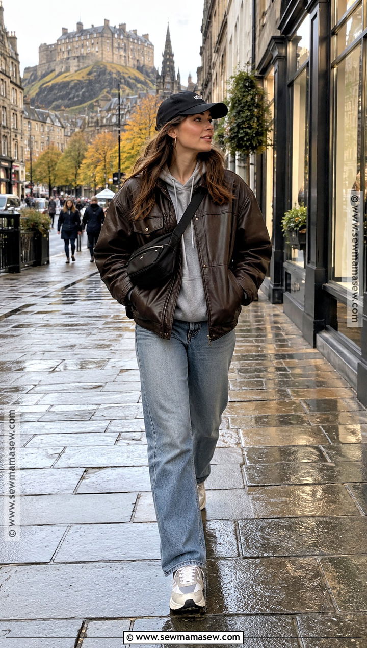 Edinburgh Autumn Leather Jacket Outfit - 25 edinburgh outfit autumn ideas