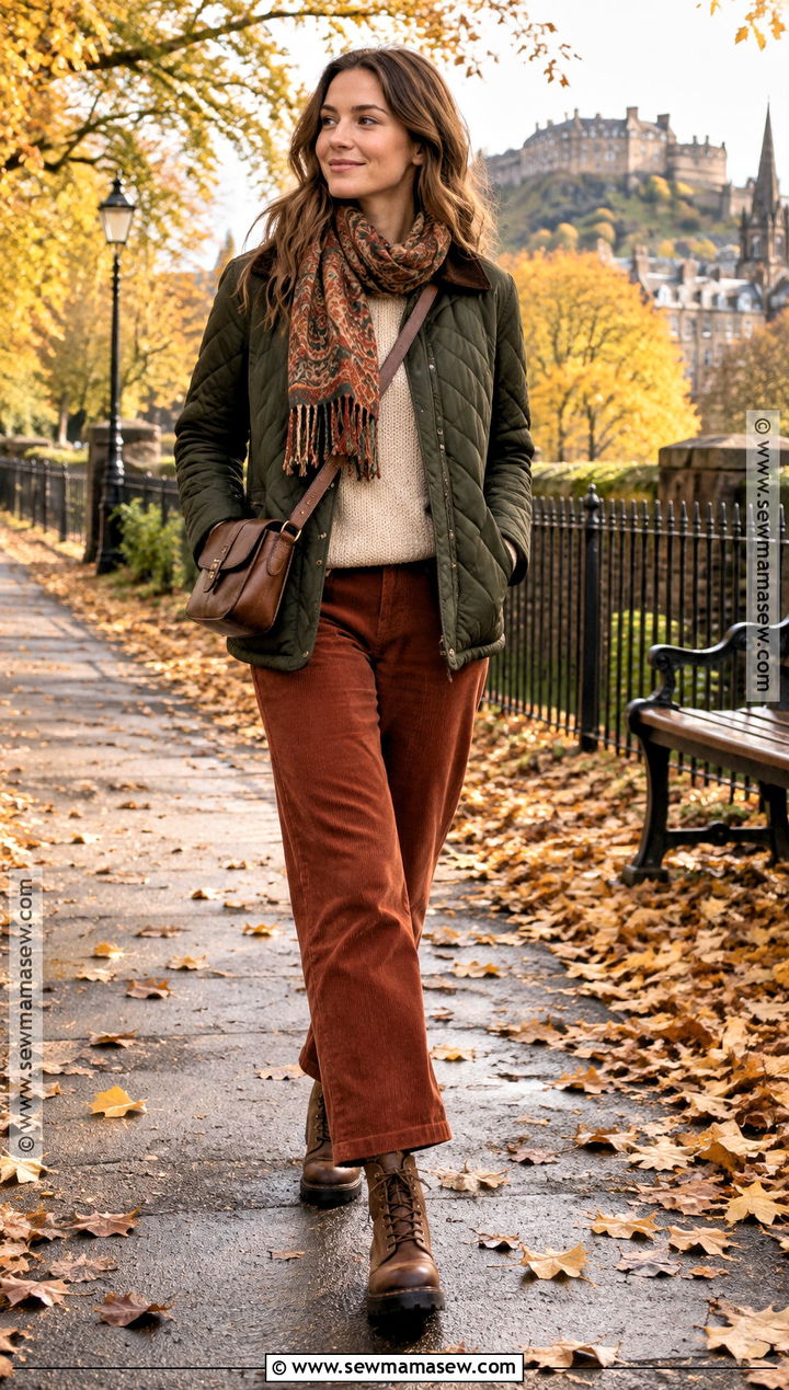 Edinburgh Autumn Quilted Jacket Outfit - 25 edinburgh outfit autumn ideas