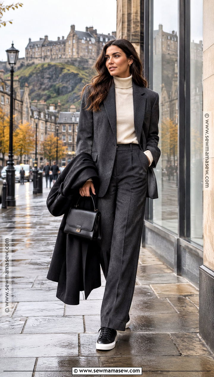 Edinburgh Autumn Tailored Suit Outfit - 25 edinburgh outfit autumn ideas