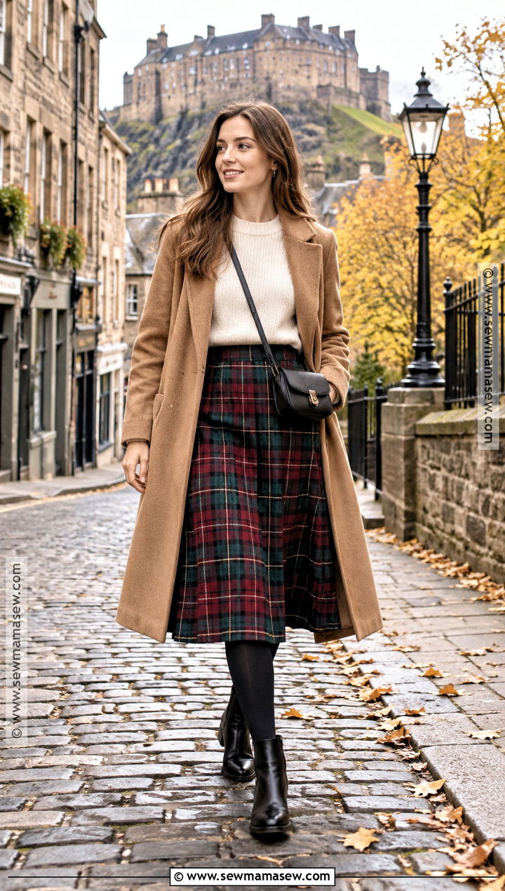 Edinburgh Autumn Tartan Skirt Outfit - 25 edinburgh outfit autumn ideas