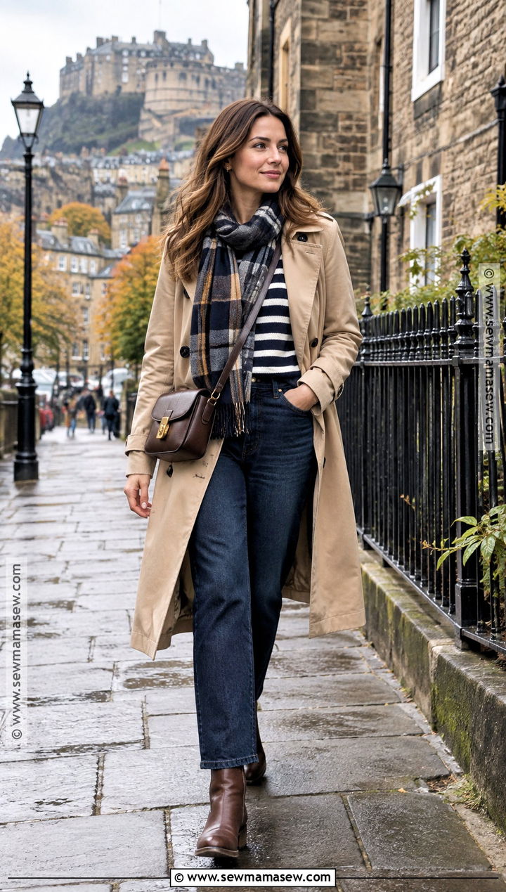 Edinburgh Autumn Trench Coat Outfit - 25 edinburgh outfit autumn ideas