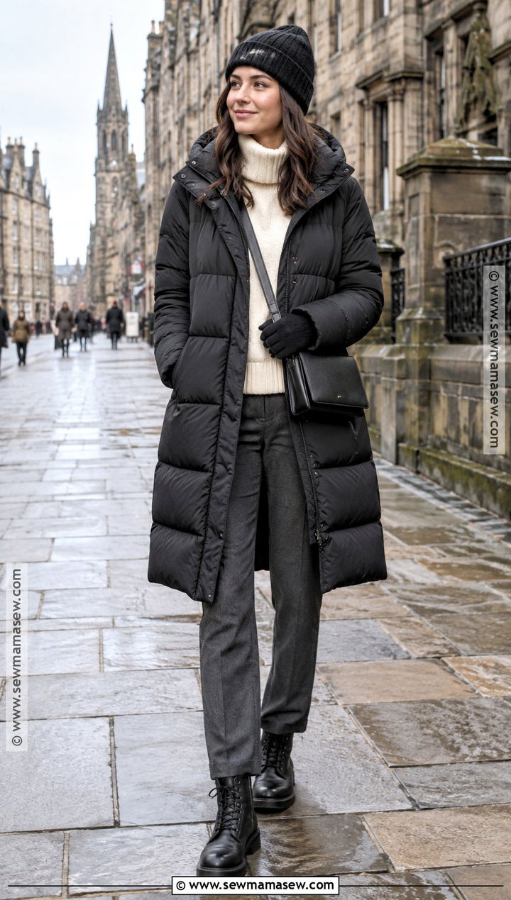 Edinburgh Late Autumn Puffer Coat Outfit - 25 edinburgh outfit autumn ideas