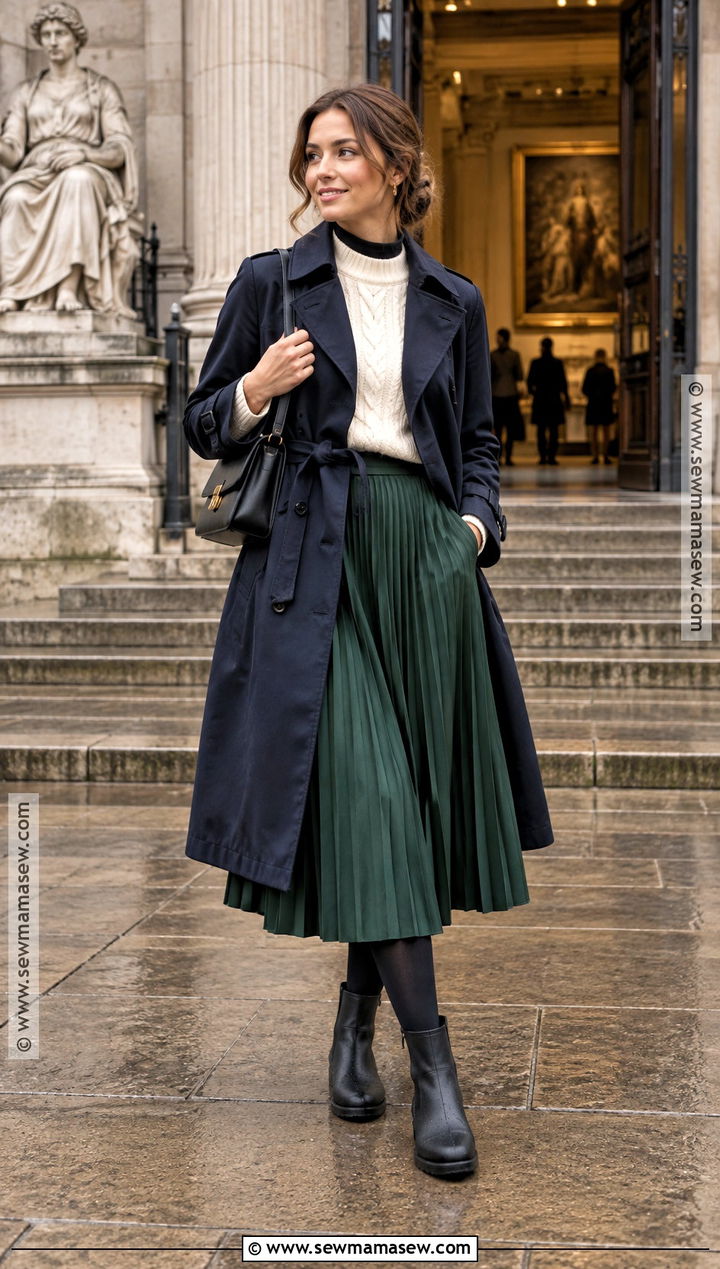 Edinburgh October Midi Skirt And Knit Sweater Outfit - 15 edinburgh october outfit ideas