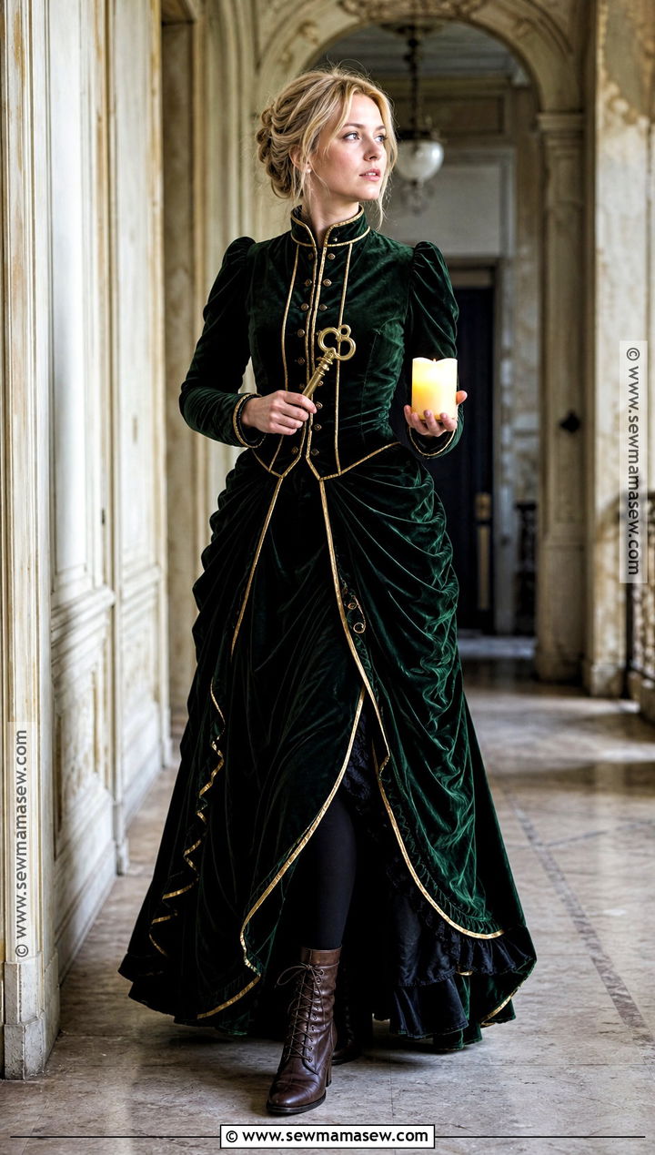 Edith Green Velvet Crimson Peak Costume - 30 Crimson Peak Costumes