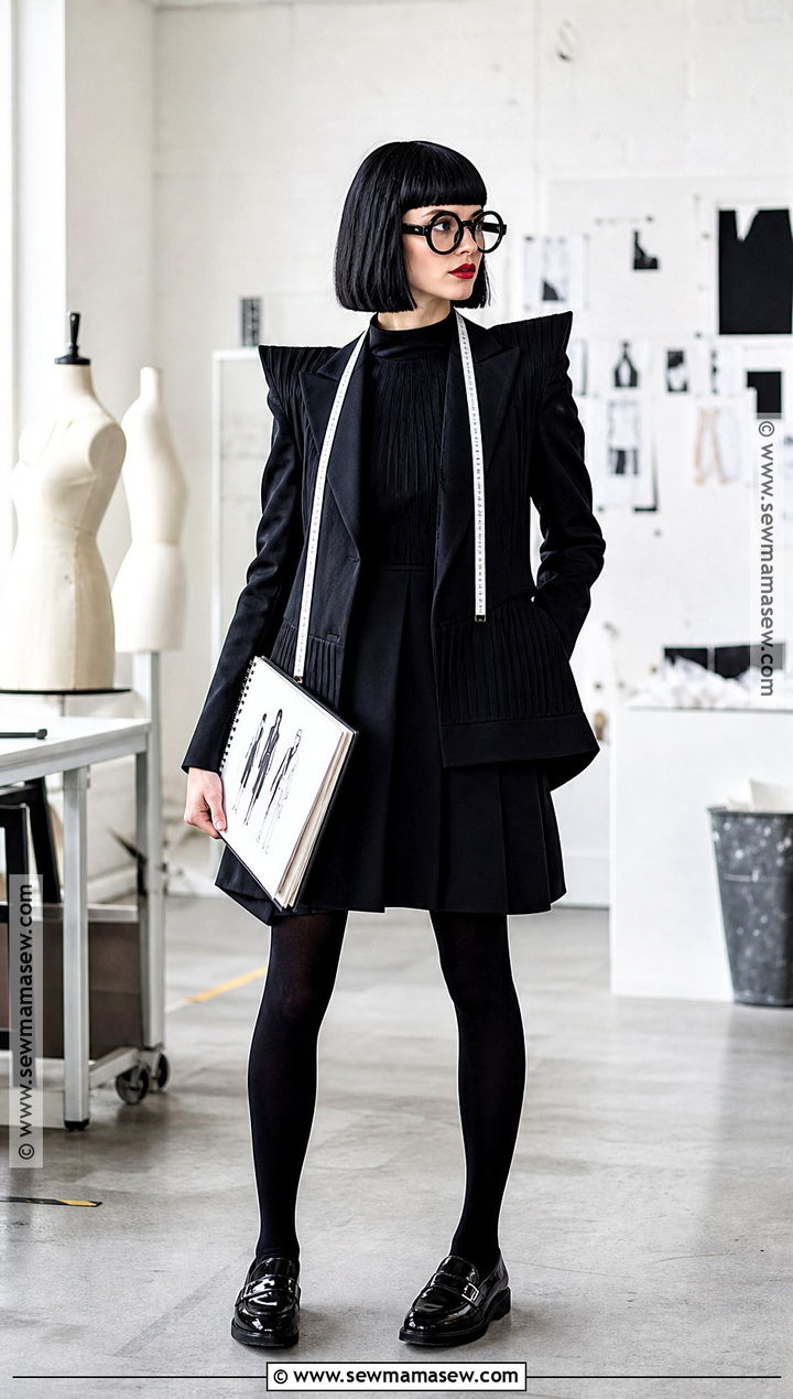 Edna Mode Costume With Black Bob Wig - 35 black hair costume ideas