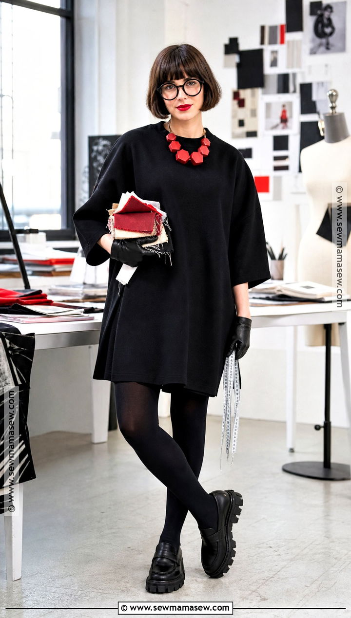 Edna Mode Costume With Black Tunic - 35 iconic brunette halloween costumes