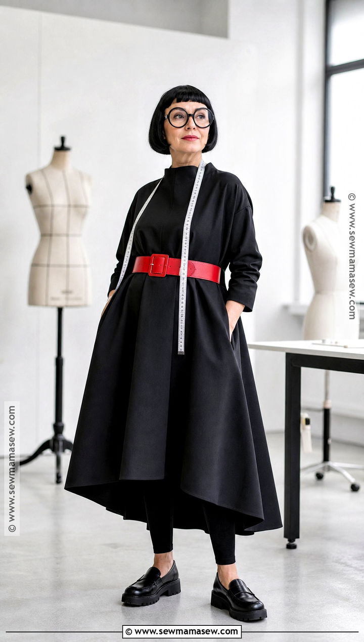 Edna Mode Costume With Blunt Black Bob - 30 black hair halloween costumes ideas