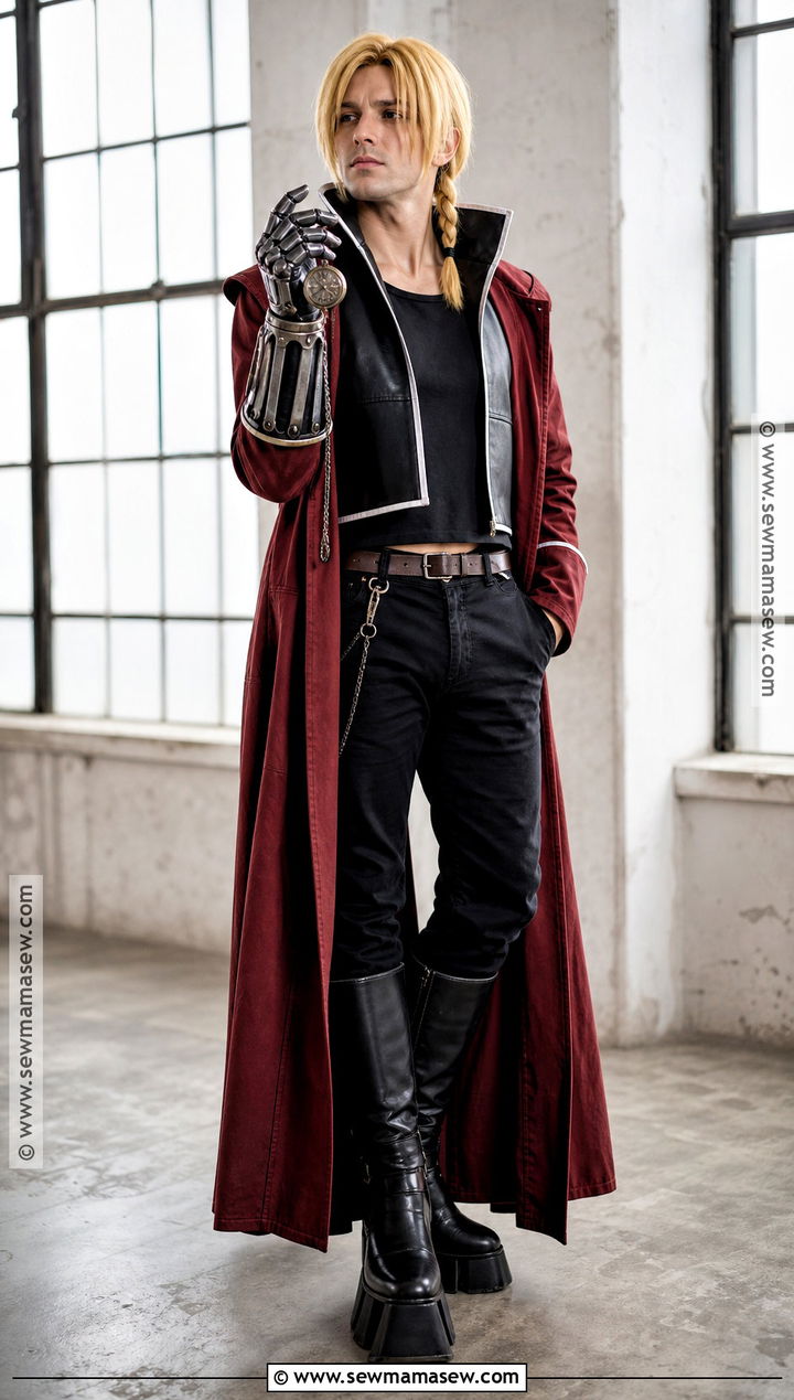 Edward Elric Cosplay With Red Coat - 30 Men Cosplay Ideas