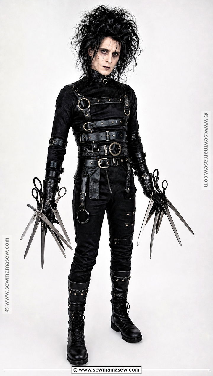 Edward Scissorhands Black Costume - 35 tim burton halloween costumes