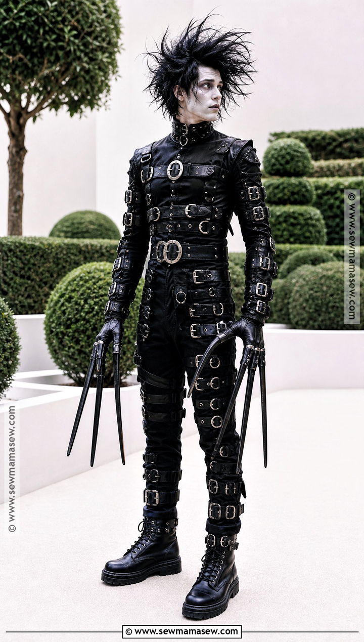 Edward Scissorhands Black Costume - 35 tim burton costumes
