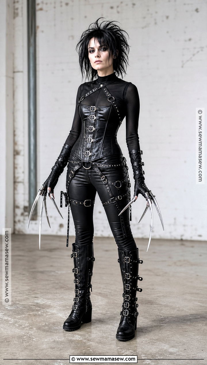 Edward Scissorhands Costume With Corset And Leggings - 30 Edward Scissorhands Costume Ideas for Women