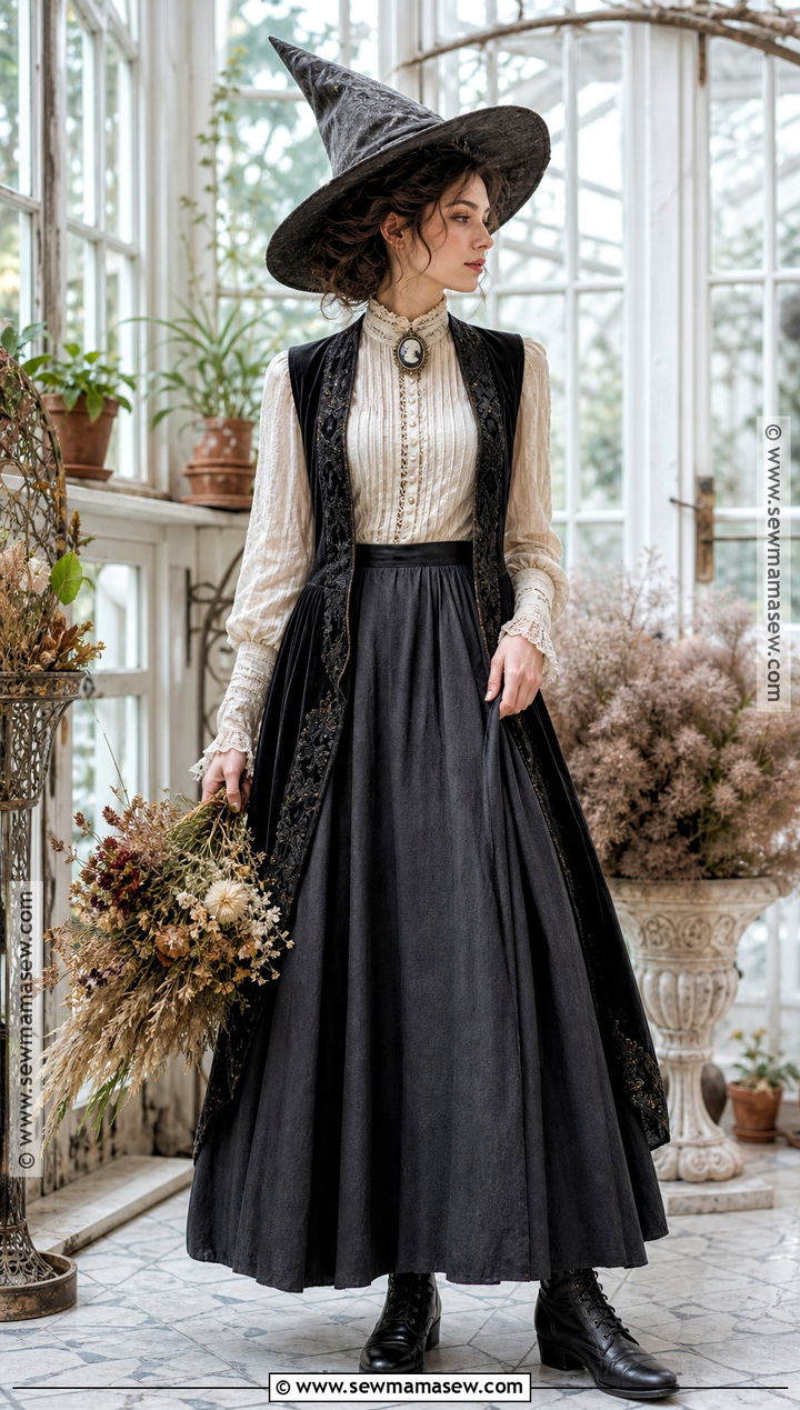Edwardian Lace Witch Costume - 30 Vintage Witch Costume Ideas