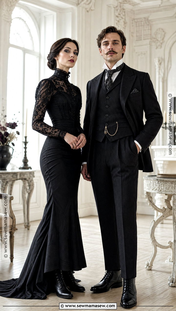 Edwardian Morticia And Gomez Addams Costume - 40 morticia and gomez addams costume ideas