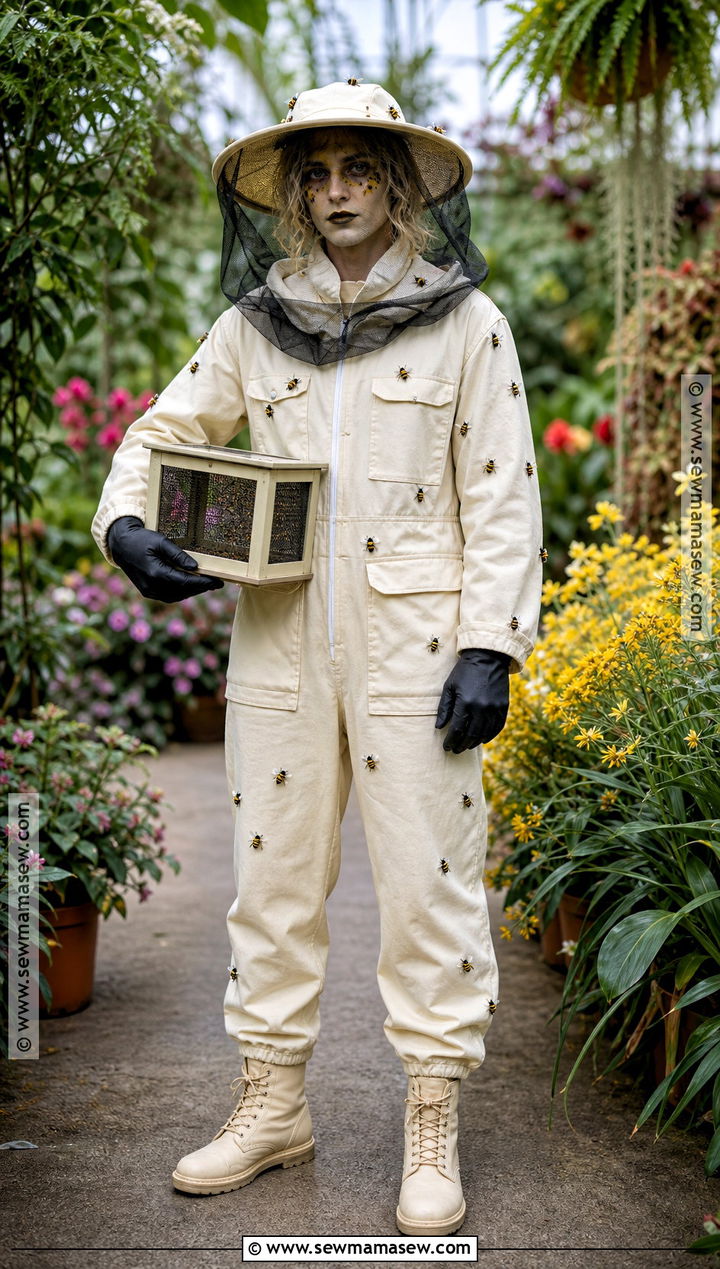 Eerie Beekeeper Costume With Black Mesh Veil - 35 spooky halloween costumes