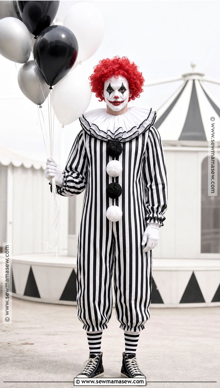 Eerie Circus Clown Costume - 40 scary halloween costume ideas