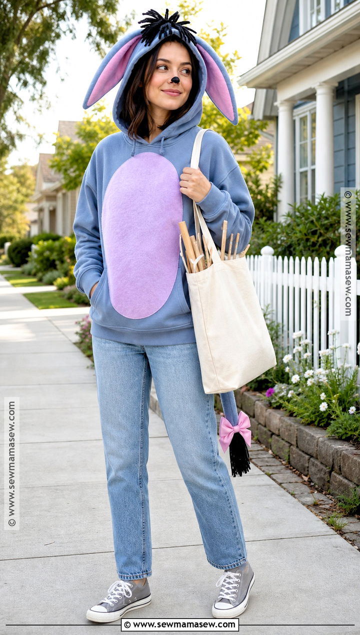 Eeyore Hoodie And Jeans Costume - 30 Eeyore Halloween Costume Ideas