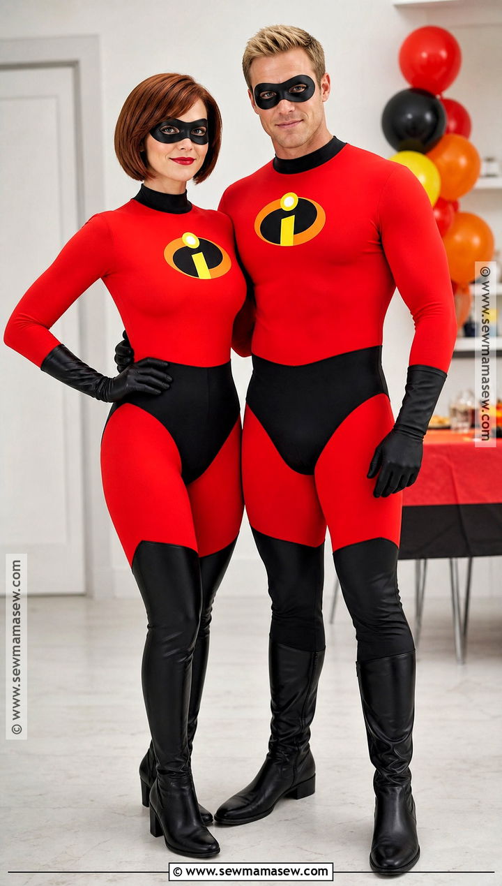 Elastigirl And Mr Incredible Couple Costume - 30 super hero costume ideas