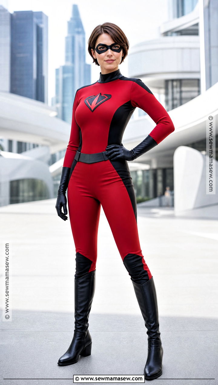 Elastigirl Costume With Short Brown Bob - 30 halloween costumes short hair