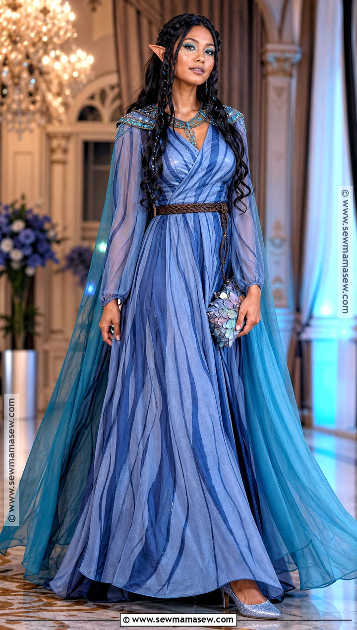 Elegant Avatar Gown Costume - 35 Avatar Costume Ideas for Women