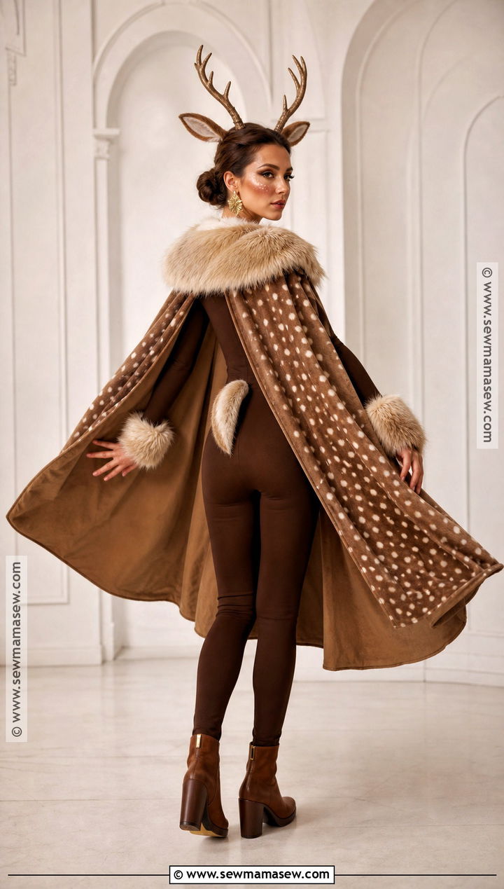 Elegant Cape Deer Costume - 30 deer halloween costumes for women