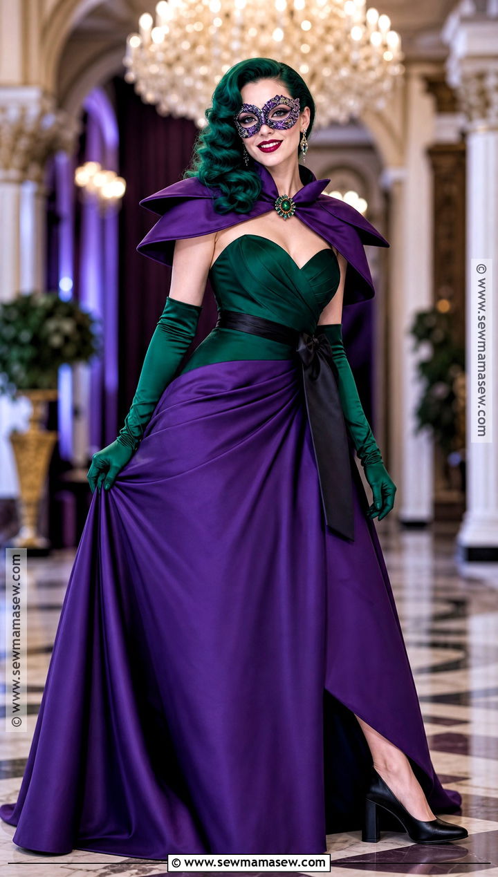 Elegant Lady Joker Ball Gown Costume - 35 lady joker costume ideas
