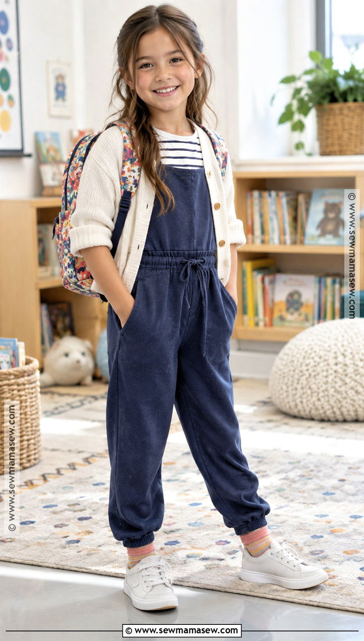 Elementary School Jumpsuit And Sneakers Outfit - 25 back to school outfits elementary for kids