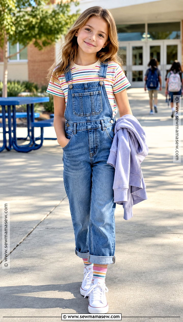Elementary School Overalls And T Shirt Outfit - 15 back to school clothes list elementary