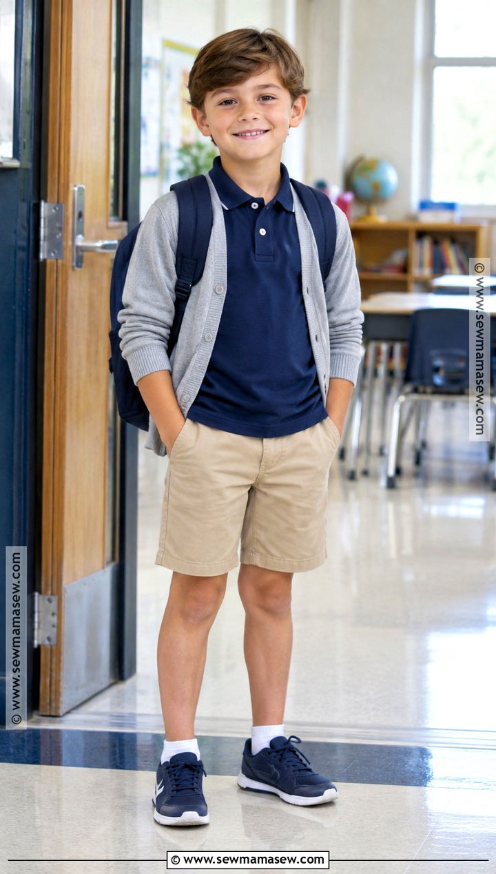 Elementary School Polo Shirt And Chino Shorts Outfit - 15 back to school clothes list elementary