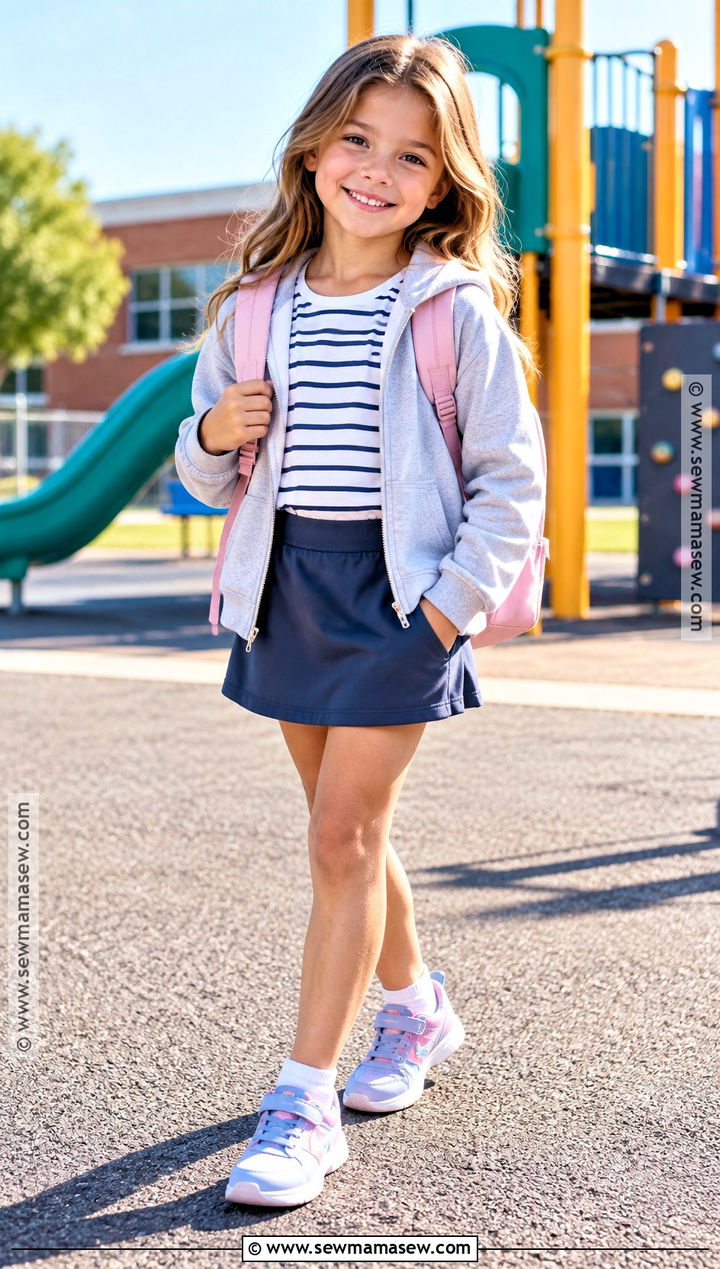 Elementary School Skort And T Shirt Outfit - 25 back to school outfits elementary for kids