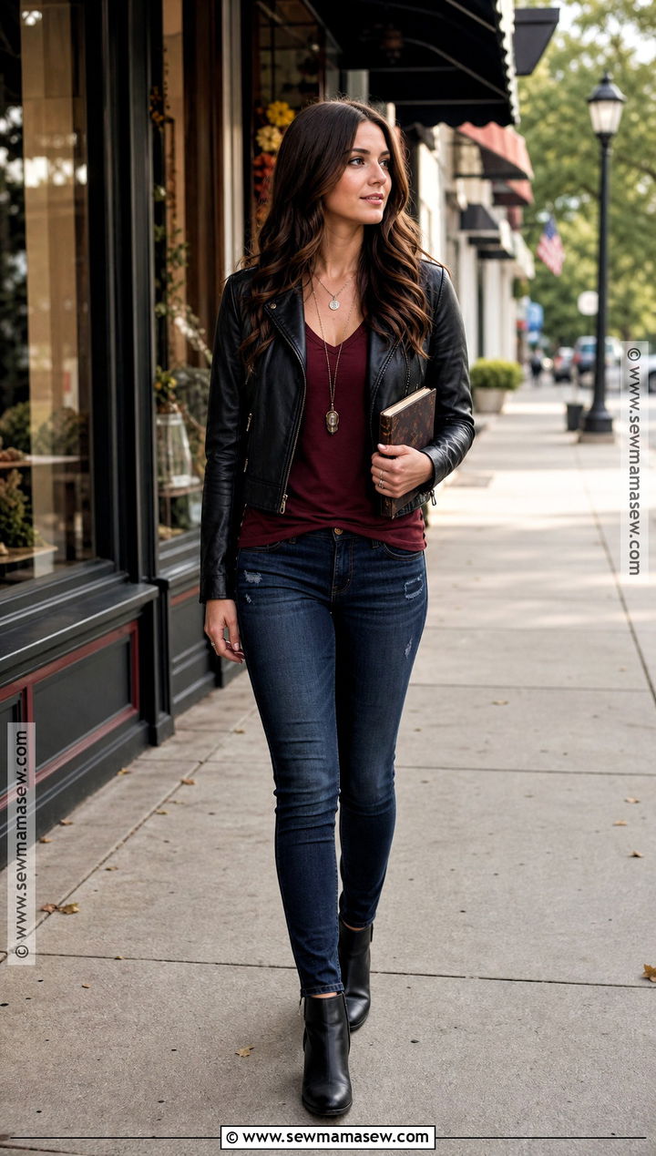 Elena Gilbert Leather Jacket Costume - 35 brown hair halloween costumes