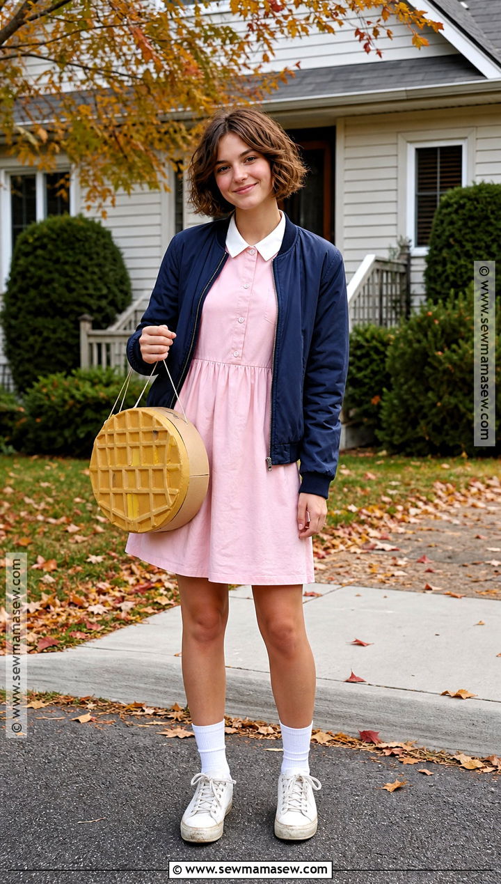 Eleven Costume With Pink Dress - 30 short hair costume ideas halloween