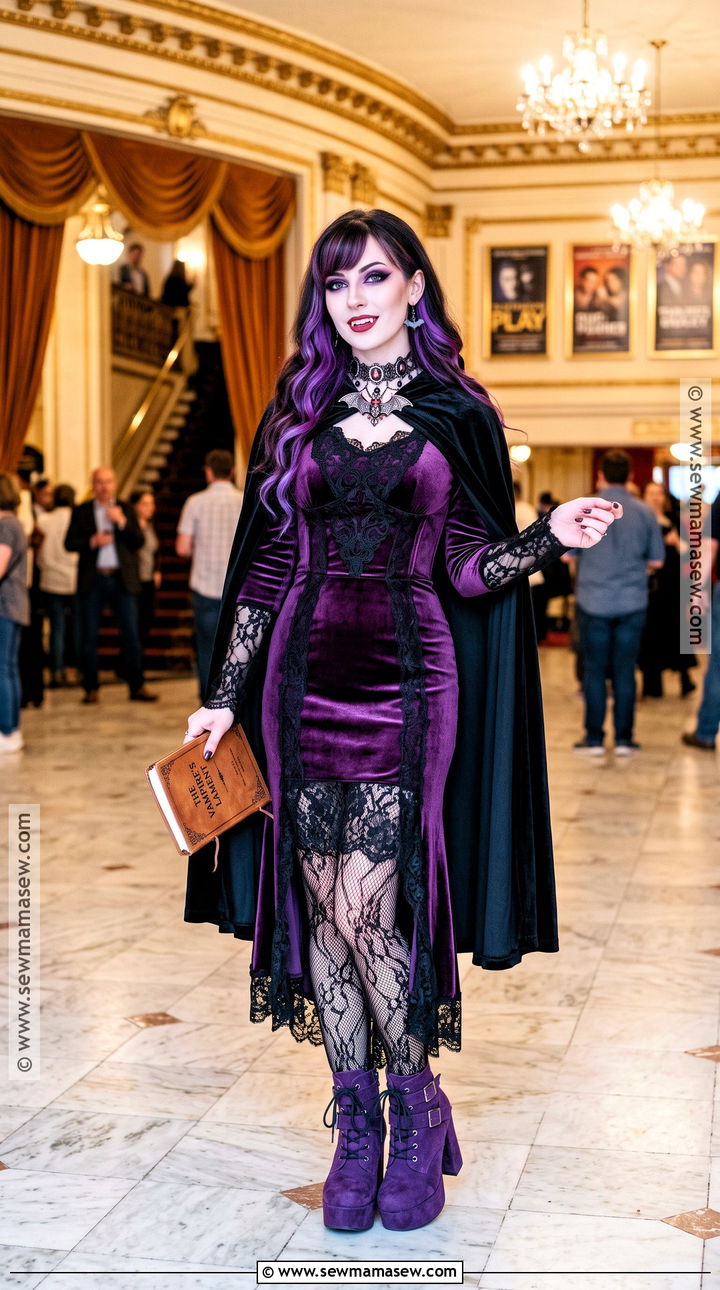 Elissabat Costume With Purple Cape - 35 Monster High Dolls Costume Ideas